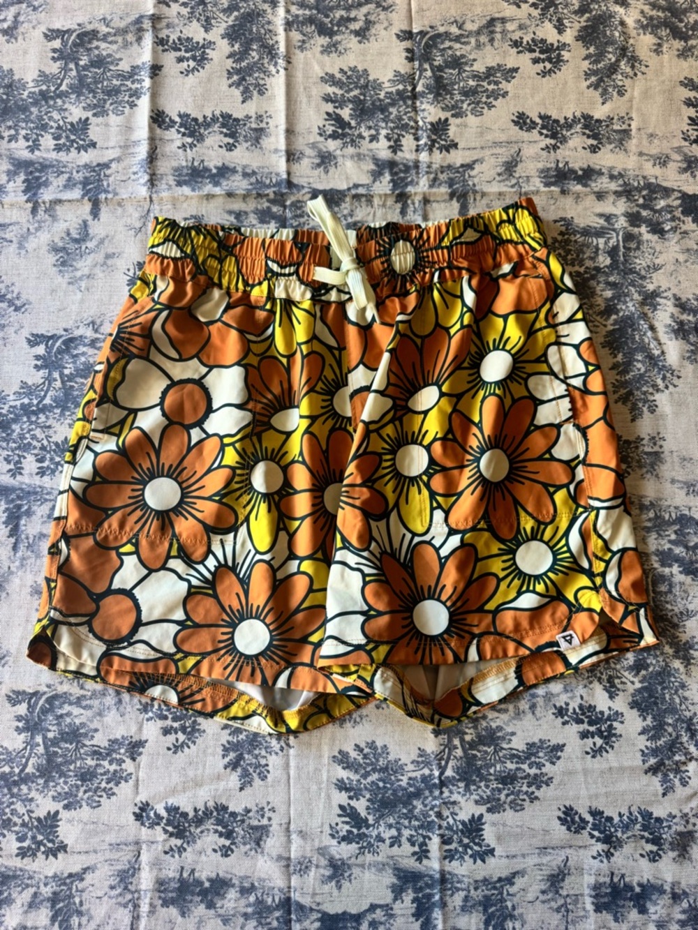 Women’s liv outdoors Floral Athletic Shorts in Orange & Yellow